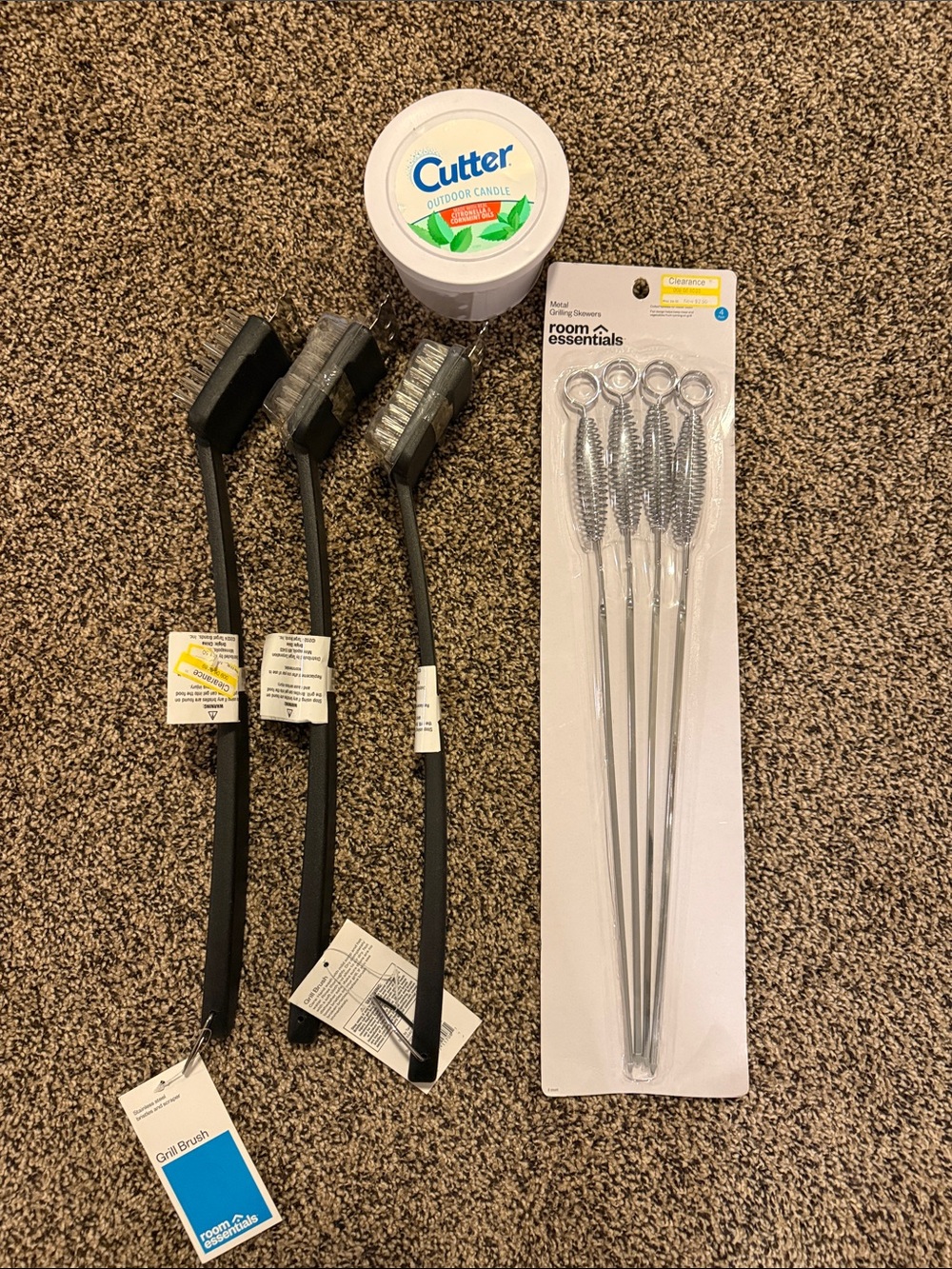 Cutter Outdoor Candle, Grill Brushes and Grilling Skewers